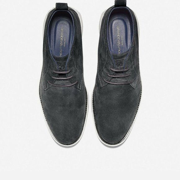 Cole Haan Men's Grand Evolution Dark Gray Suede Chukka Boots 11.5M - New in Box - Picture 5 of 10